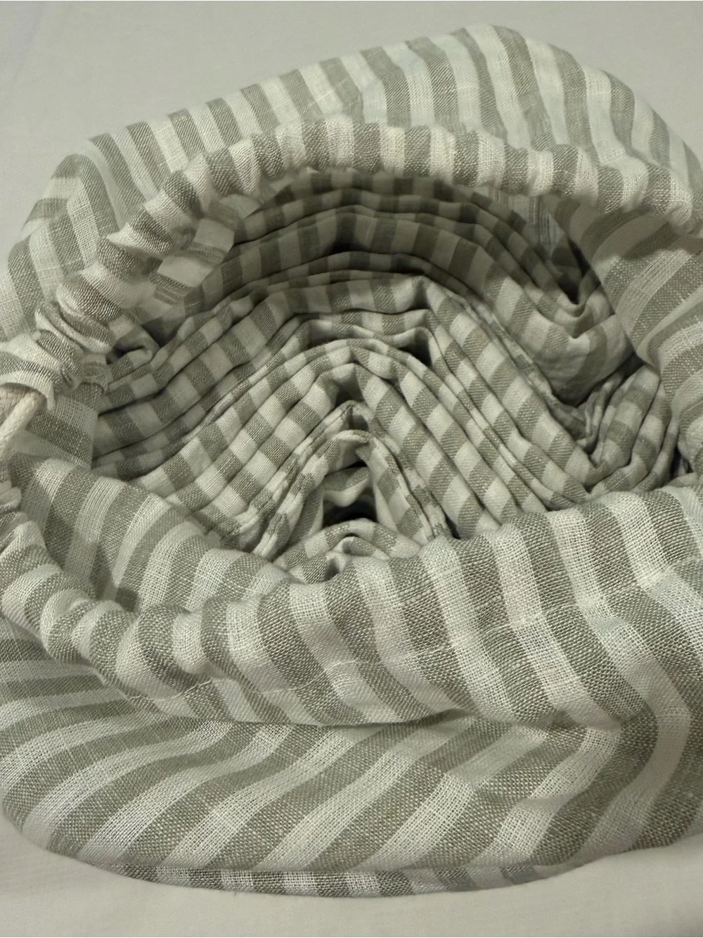 New Quince European Linen Duvet Cover Set King/CalKing WillowLeaf Stripe $224